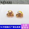 Moissanita chapada en amarillo con forma de corazón de 0.5-3 ct piedra suelta se puede equipar con código de cintura grabado GRA gema Wuzhou fábrica Mosan venta al por mayor