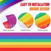 Bandera Banderín Rayado de Pliegues Coloridos de Amazon para Decoración Interior y Exterior de Eventos, Porches y Patios, Diseño Personalizado Disponible