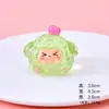 Figuras Lindas de Bolas de Hielo de la Suerte Transparentes Dibujo Animado Accesorios de Bolsa Ciega de Moda Adornos de Escritorio de Resina