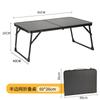 Mesa Dobrável de Meia Lateral com Grão de Madeira para Exterior Mesa Multifuncional de Malha de Ferro com Alta Capacidade de Carga Mesa de Jantar para Piquenique, Camping, Churrasco Atacado