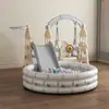 Juego de Columpios y Tobogán Infantil al por Mayor para Uso en Casa, Piscina de Bolas Oceánica para Interiores, Canasta de Baloncesto para Bebé, Porterías de Fútbol Juguetes