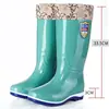 Botas de Lluvia para Mujer, Botas de Agua de Caña Alta para Mujer, Botas de Lluvia para Mujer con Forro de Lana, Zapatos de Agua Largos Engrosados, Impermeables, Antideslizantes, Resistentes a la Lluvia