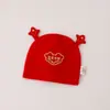 Otoño Nuevo Tipo Recién Nacido a Rojo Año Nuevo Luna Llena Bebé Gorro de Algodón Recién Nacido Fontanela Protectora Gorro Fetal de Doble Capa