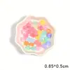 Serie de Abalorios Acrílicos Transparentes con Coloración UV en Forma de Corazón, Abalorios Sueltos para Pulsera DIY, Abalorios de Corazón Sólido Colorados