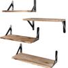 Estante de Pared Estilo Americano, Estante Recto de Madera Maciza, Estante Flotante de Madera para Pared, Estante para Guardar Toallas