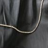 Xl281 Gargantilha de Fileira de Diamantes Colares Duplos Diamantes Brancos Strass Diamantes de Quatro Garras Contas de Silicone Corrente de Clavícula Ajustável Aço Inoxidável Versátil