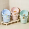 Cubo de Agua Espeso y Duradero, Diseño Simple de Dibujos Animados, Lavabo Doméstico, Lavabo Redondo Espeso de Plástico, Lavabo para Estudiantes de Dormitorio