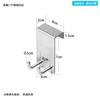 Gancho trasero para puerta de vidrio transfronterizo, sin perforaciones, para colgar en la pared, de 2 cm de grosor, de acero inoxidable, para puerta de armario