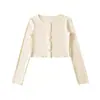 Ropa de Mujer al por Mayor Transfronteriza Estilo Europeo y Americano Verano Nuevo Cárdigan Corto Protector Solar Camisa para Aire Acondicionado Prendas de Abrigo de Manga Larga Top Cubre