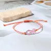 Joias Transfronteiriças Novo Cuidado para a Saúde da Mulher Pulseira Fita Rosa Dia de Conscientização sobre o Câncer de Mama Pulseira Ajustável Presente de Feriado