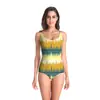 Maiô Peça Única Popular da Amazon com Estampas Personalizadas de Desenhos Animados 3D, Maiô Peça Única Triângulo Sem Mangas de Secagem Rápida para Mulheres
