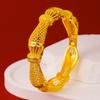 Pulsera Transfronteriza Chapada en Oro de 24K de Dubái Joyería de Boda para Novia India Pulsera de Oro Pulsera para Mujer de Oriente Medio Venta al por Mayor