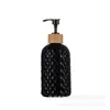 Frasco Cosmético Tipo Pump, Frasco Transparente de Álcool em Gel Levemente Luxuoso, Frasco Dispensador de Vidro Preto para Shampoo e Gel de Banho