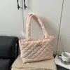 Bolso Tote Simple de Mano Estilo Coreano al Por Mayor Bolso de Mujer 2025 Invierno Nuevo Costuras a Cuadros Bolso de Hombro Bolso Axilar para Viaje