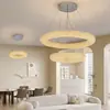 Lámpara de araña de cristal estilo francés ligero, Lámpara moderna de estilo italiano de lujo ligero para comedor, Lámpara atmosférica para dormitorio, Lámpara circular con un sentido de sofisticación de diseñador