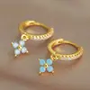 Novos Brincos de Cobre de Luxo Leve Estilo Europeu e Americano, Brincos Versáteis Exquisitos com Zircônia Fashion Transfronteiriça, Tarraxas e Pingentes de Orelha Atacado