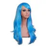 Cabelo cacheado de 70cm de comprimento, seda de alta temperatura, cacheado multicolorido, peruca COS para desenho, perucas AliExpress, fornecimento transfronteiriço