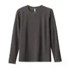 300g terciopelo de palillo temperatura constante para hombre doble cara base de terciopelo cuello redondo cálido manga larga camiseta otoño e invierno