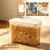 BNBS Caja de almacenamiento sellada de grado alimenticio, recipiente para almacenamiento de granos en el hogar, almacenamiento en gabinete para productos secos y fideos, caja de conservación de alimentos