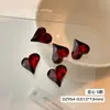 Rhinestones para Uñas K9, Popular en Redes Sociales, Tamaños Grande y Pequeño, Estilo Swarovski, Corazón Asimétrico, Huevo de Paloma, Rhinestones para Uñas Rojo Vino, Camelia