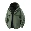 Chaqueta a Prueba de Viento e Impermeable Tres en Uno para Otoño/Invierno para Hombres y Mujeres, con Forro Polar Desmontable, Juego de Dos Piezas para Senderismo, Ciclismo, Montañismo
