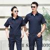 Traje de Ropa de Trabajo de Verano de Algodón de Manga Corta Ropa de Trabajo Transpirable Ropa de Soldador Ropa de Protección Laboral para Hombre Ropa de Soldadura de Media Manga