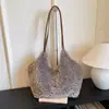 Bolso Tote de Felpa con Personalidad Moda Ins Estilo Coreano Otoño 2026 Nuevo Bolso de Hombro Único de Moda Bolso Cruzado Lindo y Elegante