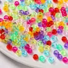 Cuentas Acrílicas Transparentes de Agujero Grande de 4*7mm Color Sólido Plástico Sueltas Material para Cadena de Teléfono Móvil DIY Niños Material para Enhebrar al Por Mayor
