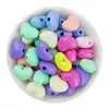 15mm Acrílico Coração de Pêssego Furo Vertical Contas de Coração Pulseira de Contas Soltas Material para Pulseira de Mão Colar Acessórios de Joias DIY