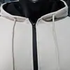 Moletom cardigã com zíper e corte solto masculino, cor sólida, versátil, adequado para fitness e esportes diários, top esportivo de outono