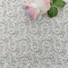 Nuevo Tejido de Encaje con Patrón de Arco Ondulado y Bordado Fino, Tejido Especializado para Diseñadores de Vestidos y Vestidos de Novia