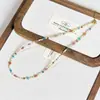 Collar de Perlas Naturales y Piedras Naturales de Colores con Cuentas Dopamina para Mujer, Nuevo Producto de Lujo Ligero de Nicho, Cadena de Clavícula de Gama Alta para Mujer