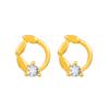 Brincos de flor oca nova transfronteiriça brincos de pétala vintage moda nicho design diamante lua brincos de amor