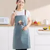 Delantal Impermeable y a Prueba de Aceite para Cocina Doméstica, Delantal de Cocina y Trabajo para Adultos de Moda Estilo Coreano, Delantal de Trabajo Resistente a las Manchas
