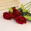 Rosa de simulación única que se siente hidratante, rosa para el Día de San Valentín, boda, decoración del hogar, flor artificial, flor artificial