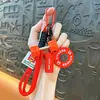Chaveiro de halter transfronteiriço série esportes e fitness pingente de chave de silicone dopamina acessórios atacado de comércio exterior