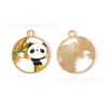 Panda e Bambu Coexistem Harmoniosamente, Acessórios Fofos e Adoráveis, Pingente de Liga DIY, Chaveiro, Corrente para Celular, Enfeite Pendente