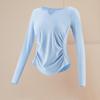 Ropa de yoga para mujer, otoño e invierno, nueva ropa deportiva de secado rápido, top deportivo, camiseta de manga larga para entrenamiento de pilates, blusa para correr