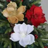 Amazon Flor de Navidad con Polvo Dorado de Tres Capas Modelo Nuevo 2026 Decoración de Árbol de Navidad Flor Accesorios de Decoración Festiva Venta al por Mayor Otros