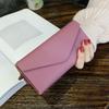 Venta al por mayor de billetera larga para mujer estilo K de PU color puro sobre corazón borla plegable 70% de descuento bolso billetera de mujer