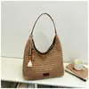 Bolso de Mano Tejido para Mujer 2026 Nuevo Estilo Estilo Perezoso Bolso de Hombro Gran Capacidad Casual para el Trabajo Vacaciones en la Costa Bolso de Axila
