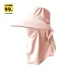 Sombrilla Protectora UV Cubre Rostro Chal Grande Protección Solar A prueba de Viento Sombrilla para Ciclismo Versátil Sombrero de Pescador Sombrero Chal de Verano para Mujer