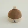 Boina de Bebé con Logo Cuadrado Simple Gorra de Pana Cálida para Exteriores Elegante Versátil Sombrero Hip-Hop Infantil Exportación