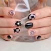 Use unha coleção curta unha wear nail wear unha de comprimento médio patch atacado unha falsa atacado produto acabado