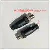 Conector e Soquete Plugue de Aviação M12 2 3 4 Vias 5 Vias 6 8 Vias 12 Pinos/Furos Macho/Fêmea Conector de Sensor