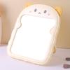 Espejo de Maquillaje de Plástico Espejo de Tocador de Escritorio para Dormitorio de Estudiantes Orejas de Gato de Dibujos Animados Plegable Espejo de Belleza de Princesa para el Hogar