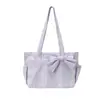 Diseño de nicho coreano estilo ins bolsa nube de moda simple personalidad diaria rayas verticales bolsa tote para mujer de uso diario