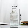Jarrón de vidrio repujado de estilo europeo retro, decoración del hogar, pequeño calibre, arreglo floral al por mayor, adornos de botellas de vidrio hidropónico