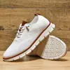 Zapatos Casuales para Hombre de Talla Grande 48 Británica Brock Transfronterizos Tendencia de Moda Superficie Tejida Fly Transpirables Ligeros Mocasines Deportivos