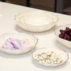Prato de Frutas Pétala Estilo Creme Alto Valor de Beleza Estilo Ins Prato de Frutas Sala de Estar Doméstico Mesa de Centro Bacia Prato de Doces Lanche Frutas Secas